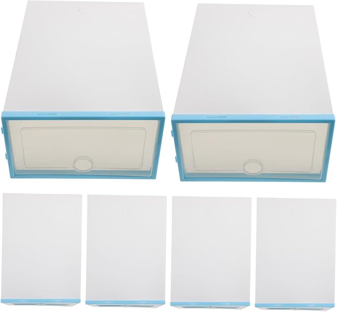 Thickened Plastic Shoe Boxes 6 Pack Stackable Storage Keep Your Shoes Clean Tidy