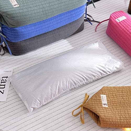 Buckwheat Pillow for Sleeping 14''x21'' Neck Roll Pillow Provide Firm Support, Adjustable Loft Bolster Pillow Relieves Neck and Shoulder Pain (Pink) - Image 5