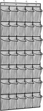 GANNEPIE Over The Door Shoe Organizer, 35 Pockets Heavy-Duty Hanging Shoe Rack, Gray Space-Saving Storage for Sneakers & Sundries