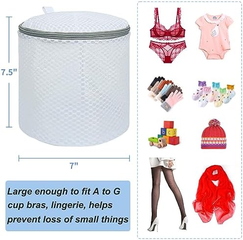 Vivifying Bra Laundry Bags, 2 Pack, 7 x 7.5 Inch Mesh Wash Bags - Image 2