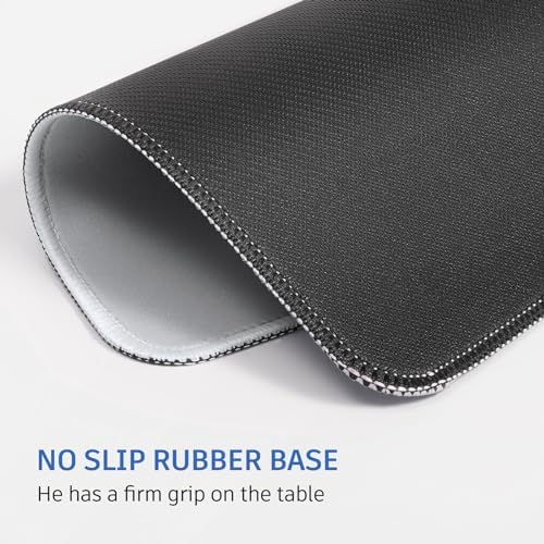 White Mouse Pad - Splash-Proof Textured 10.2 x 8.2Inch, Stitched Edge Non-Slip Waterproof Rubber - Image 4