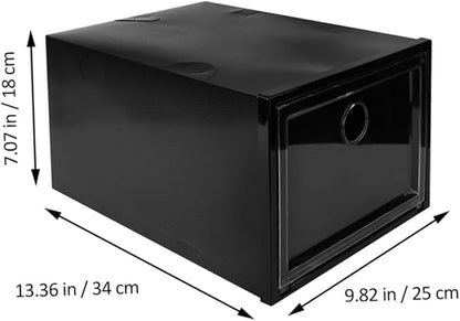 6pcs Plastic Shoe Boxes Stackable Shoe Organizer with Front Opening and Wear-resistant Pp Storage Containers for Sneakers Dimensions for Home Storage