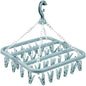 Hanger Socks Organizer with 32 Clips Clothes Drying Rack Closet Organizers and Storage Hangers Space Saving Multi-Function Clothes Hangers for Drying Towel, Bras, Sock,Lingerie, Small Clothes