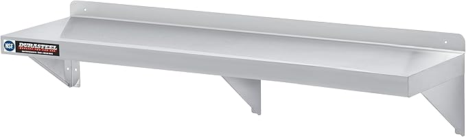 DuraSteel Stainless Steel Wall Mount Shelf 60" Wide x 14" Deep Commercial Grade - NSF Certified - Good for Restaurant, Bar, Home, Kitchen, Laundry, Garage and Utility Room