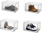 Shoes Storage Box Portable Sturdy Organizer for Home Use Magnetic Door Connection for Sneakers and Accessories Dust Shoe Case Efficient Closet