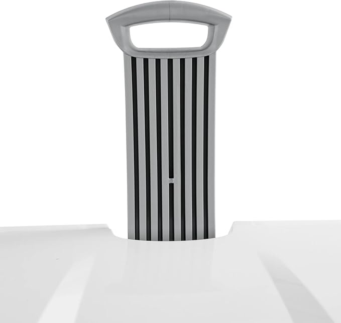 White Wheeled Plastic Laundry Hamper – Adult-Sized Rolling Basket With Handles For Home & Dorms