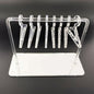 Cute Earring Rack Holder Coat Hangers Shape Unique Earring Display Stand Acrylic Ear Studs Display Rack Earring Hanging Organizer(Silver)