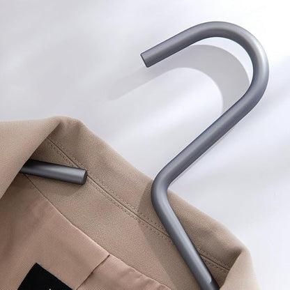 Premium Matte Titanium Gray Aluminum Coat Hangers 10 Piece Set, 16.5” Extra Smooth & Durable Metal Shirt Dress Hanger,Aluminum Alloy Hanger,Clothing Support,Clothing Hang