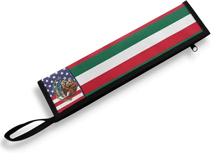 COEQINE Utensil Holder With Mexico Flag Themes Fork Spoon Bowl Organizer For Party Portable Leafproof Portable Travel Accessories Travel Silverware Case With Handles,Independence Day Decor