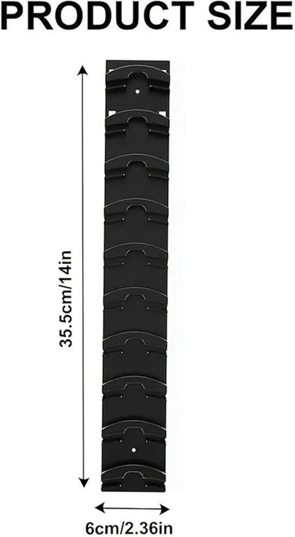 G GENLEAS 2 Pack 10 Hat Organizer for Baseball Caps, Hat Rack for Wall with Strong Adhesive, Cap Organizer for Door, Bedroom, Closet (Black)