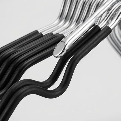 24-Pack Metal Hangers with Shoulder Notch - Heavy Duty Wire Clothes Hangers, Ultra-Thin Stainless Steel, Non-Slip, Space-Saving Coat Hangers for Home, and Hotels - Rust-Resistant and Durable