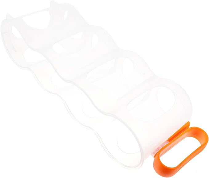 Fridge Can Dispenser Organizer Storage Bin for Soda Beer Cans with Smooth Slide Orange Beverage Container for Kitchen and Home