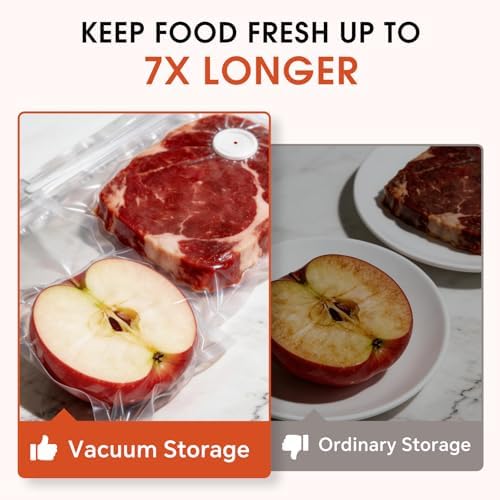 Reusable Vacuum Sealer Bags, 42 Pack 3 Sizes + 7 Clips, BPA Free - Image 5
