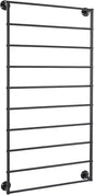Wall Mounted Display Rack, 10-Layer Wall Scarf Rack Organizer, Space-Saving Wrapping Paper Organizer Ribbon Holder for Flower Shops. Three Color Options (Black)