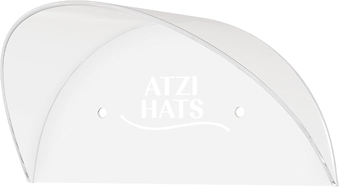 Hat Hanger Baseball Cap Fedora Western Cowboy Trucker Wall Holder Hat Hook Hat Organizer Display Rack All Types of Hats Minimalist Décor Clear Acrylic Fathers Day Gift - 2 Pack