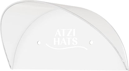 Hat Hanger Baseball Cap Fedora Western Cowboy Trucker Wall Holder Hat Hook Hat Organizer Display Rack All Types of Hats Minimalist Décor Clear Acrylic Fathers Day Gift - 2 Pack