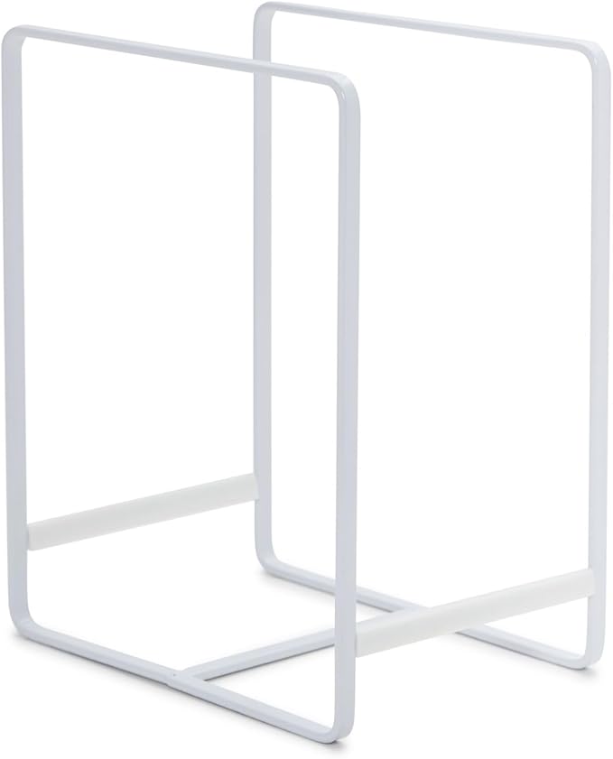 Juvale 3-Piece Plate Organizer - Space-Saving Cabinet Storage & Dish Storage Rack - Plate Stand & Pot Lid Holder - Pack of 3, White, 1 Large & 2 Small