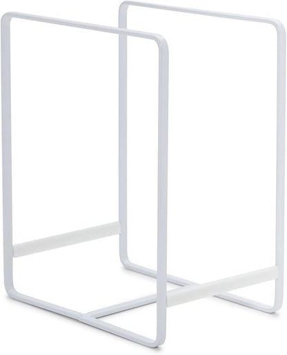 Juvale 3-Piece Plate Organizer - Space-Saving Cabinet Storage & Dish Storage Rack - Plate Stand & Pot Lid Holder - Pack of 3, White, 1 Large & 2 Small