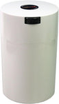 CoffeeVac 1LB – Patented Airtight Container | Multi-use Vacuum container works as smell proof containers for ground coffee and coffee bean containers. White cap and body