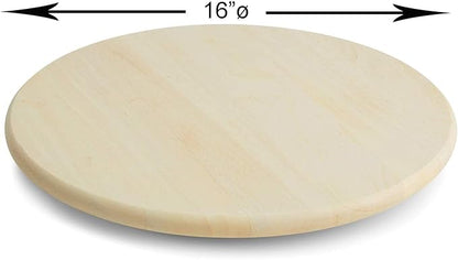 Woodard & Charles Round Lazy Susan Turntable with Stainless Steel Ball Bearing Mechanism (Whitewash)