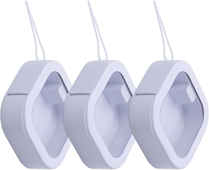3 Pcs 3.74 * 3.74 * 1.18 in White Portable Hair Tie Organizer, Travel Hair Accessories Organizer Storage Boxes Portable Holder, Bathroom Cotton Swab Dispenser for Women/Mom