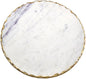Godinger White Marble Lazy Susan with Gold Rim, Centerpiece16x16 Dimensions