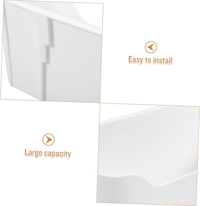 GLEAVI 2pcs Wall Mount Organizer for Kitchen Bathroom Office Adhesive Cabinet Door Shelves Compact Space-saver