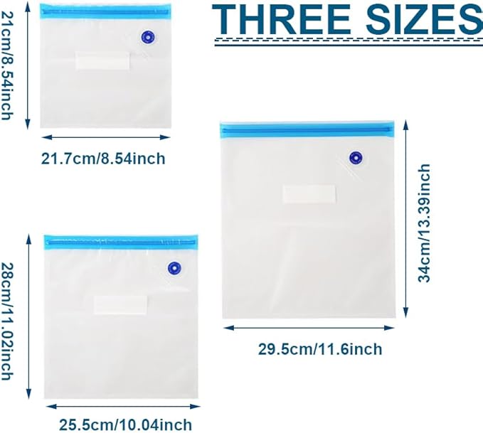 30pcs Vacuum Sealer Kit, Durable/Airtight Food & 3D Printer Filament Storage, with 60KPA Auto Pump & Clips for Cooking/Freezing/Travel/Filament Dry, Compression Storage