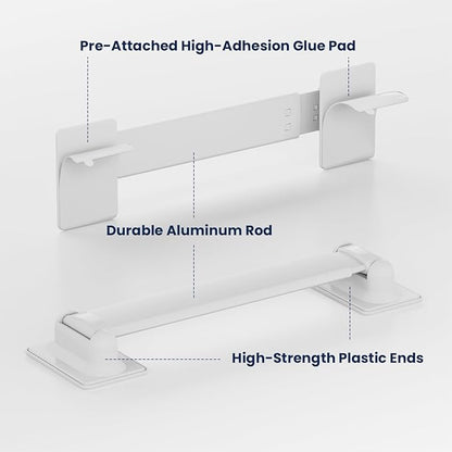 Adjustable RV Shower Corner Storage Bar- Durable Aluminum RV Corner Caddy for Shower Organization- Essential RV Bathroom Accessory- 3 Packs