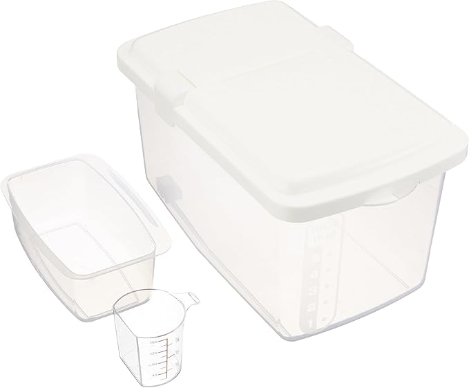 JapanBargain, Japanese Rice and Pet Food Storage Container, Ideal for Dry Food, Dog Food, and Cat Food, 11 lbs, 2-Pack