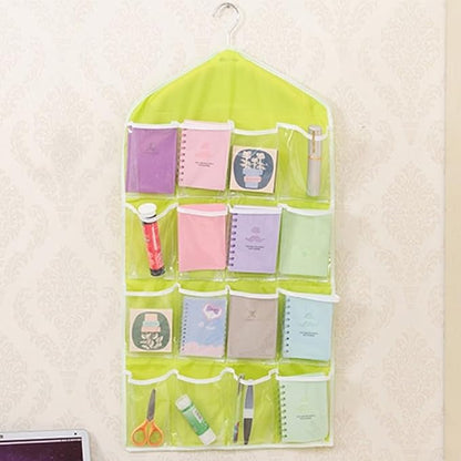 16 Pockets Hanging Bag for Shoes Accessories 75x41cm