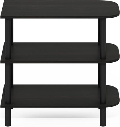 Furinno Turn-N-Tube Shoe Rack, 3-Tier Narrow Shoe Organizer, Shoe Rack Storage with Curved Freestanding Organizer, 11.7 x 23.6 x 21.9, for Closet Entryway, Office, Garage, Dark Espresso