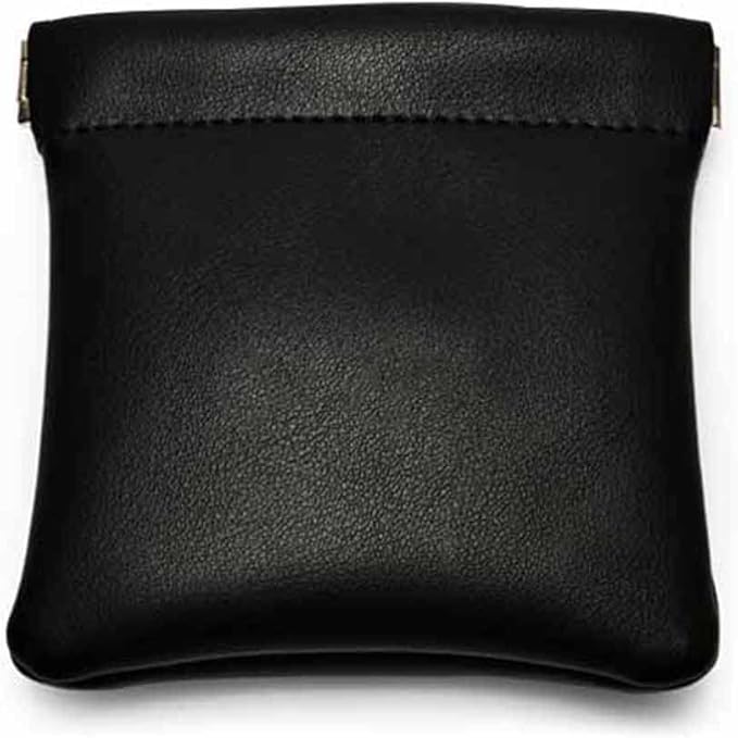 PU Leather Jewelry Travel Bag Leather Jewelry Pouch Christmas,Wedding Party Favor Gift Bag (S, Black)