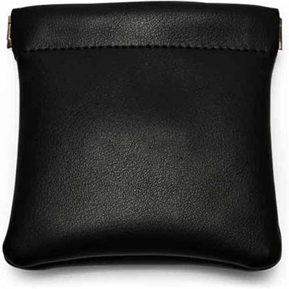 PU Leather Jewelry Travel Bag Leather Jewelry Pouch Christmas,Wedding Party Favor Gift Bag (S, Black)