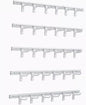 Helmet Holder Wall Mount, Wall Mounted Hard Hat Rack, Constructed Strong Steel, Workshop Construction site Wall Hanging Safety Helmet Storage Hanger Combination Shelf(White,60cm/23.6in)