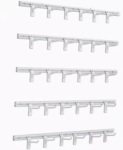 Helmet Holder Wall Mount, Wall Mounted Hard Hat Rack, Constructed Strong Steel, Workshop Construction site Wall Hanging Safety Helmet Storage Hanger Combination Shelf(White,130cm/51.2in)