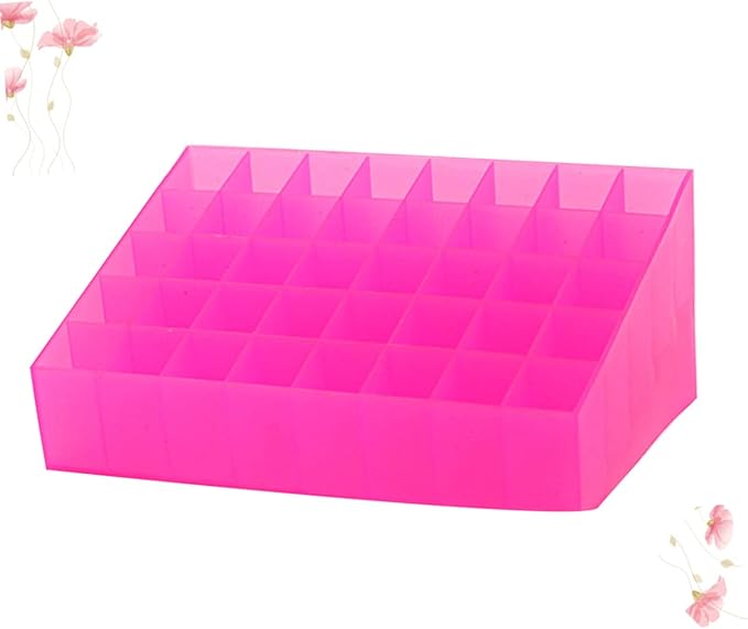Lip Gloss Holder 40 Box Acrylic Storage Box Drawer Organizer for Makeup Plastic Organizer Box Lipstick Organizer Case Cosmetic Display Cases Lipstick Storage Case Shelf Pink