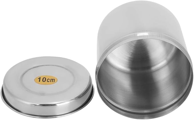 Atyhao Stainless Steel Cotton Ball Canister Jar Organizer with Lid for Bathroom Vanity Storage, Professional Use