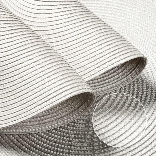 FunWheat Round Braided Placemats Set of 8 Place Mats for Dining Table Woven Washable Non-Slip Table Mats 15 Inch(Cream White,8pcs) - Image 4