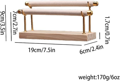 Magik 1-2 Ring Display Holder Detachable Tier Rack Jewelry Storage Organizer Tower (2 Layers, Beige)