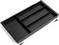 Silverware Drawer Organizer Tray, Adjustable Small Utensil Holder for Spoon and Fork, Expandable Flatware Cutlery Tray for Kitchen Drawers (Black)