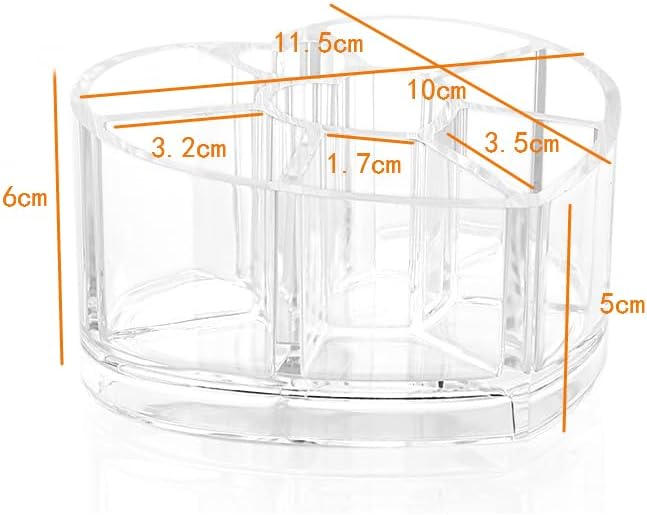 Kamay's Acrylic Makeup Brush Holder, Heart Shape Acrylic Cosmetic Organizer Can Be Used As Cosmetic Storage, Lip Tips Holder/Box SF-1057