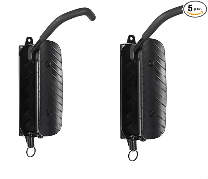 bike stand for garage, Wall Mount Bike Storage Rack, Black, Rotatable, Indoor Garage Bicycle Hanger with Rotatable Angle, Space Saving - 1 pack, 2 pack (2)