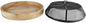 Gourmet Basics by Mikasa Mango Wood Lazy Susan with Iron Mesh Food Dome Cover, 14.5 Inch