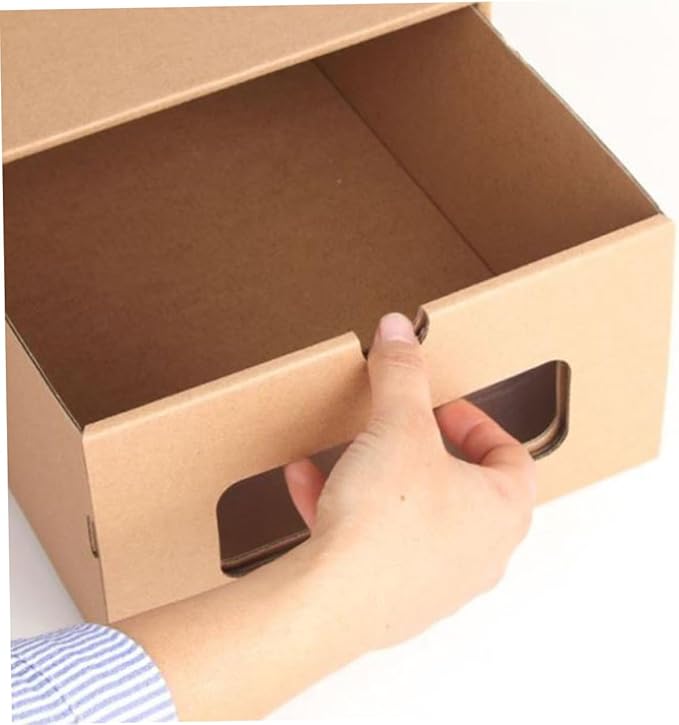 Alipis 2pcs Large Thick Drawer-style Shoes Box Paper Storage Container 30x21cm for Closet Organization and Home Storage