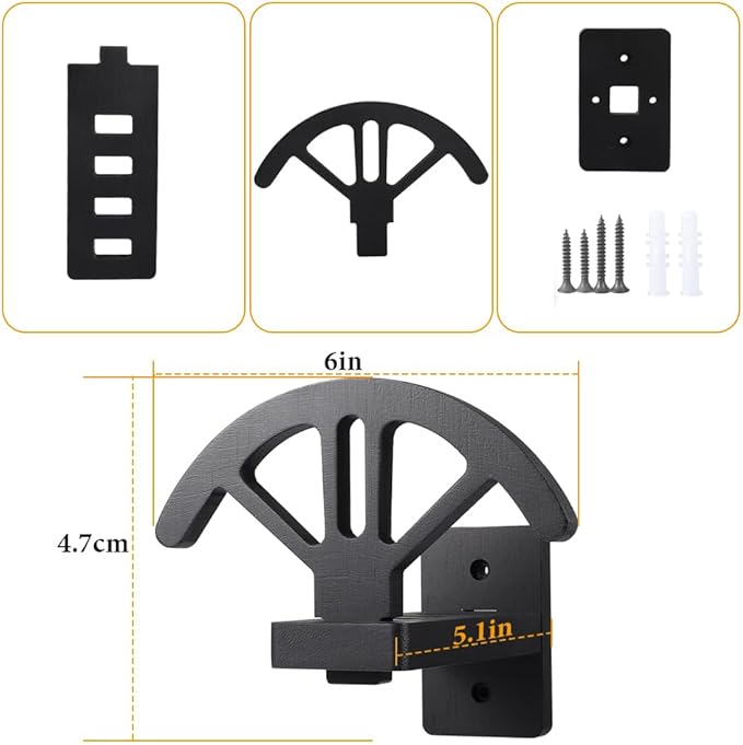 2 PCS Adjustable Cowboy Hat Rack Holder, Wooden Wall Mount Stand, Keep Original Shape of Hat with 4 Speed Adjustable Western Hat Display for Storage Fedoras Hats (Bamboo)