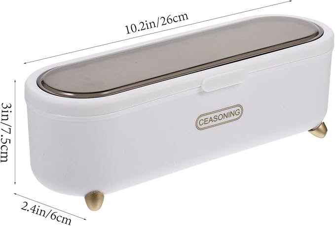 Hemoton Storage Drawers 2pcs Flatware Tray with Lids - Plastic Cutlery Storage Box Kitchen Cutlery Utensil Drawer Organizer with Cover Silverware Countertop Storage Containers (White) Desktop Stand