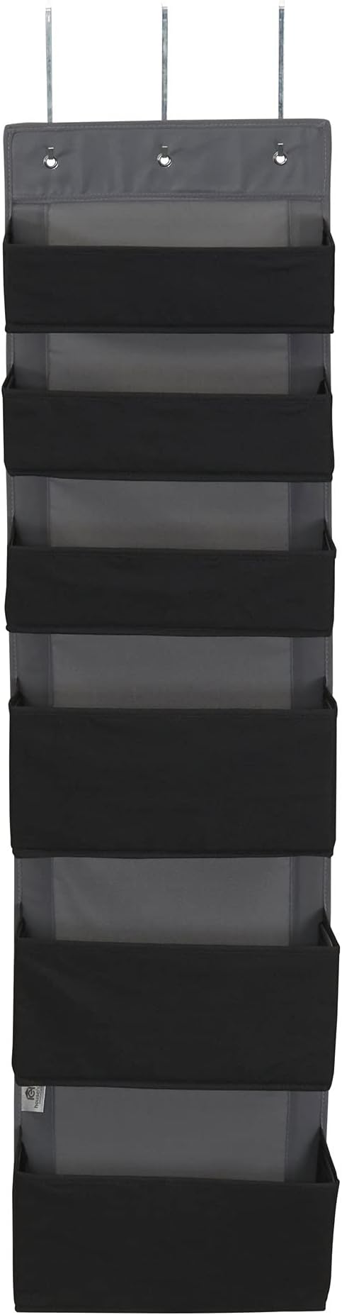 Household Essentials Black 6 Pouch Fabric Over The Door Organizer