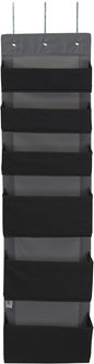 Household Essentials Black 6 Pouch Fabric Over The Door Organizer
