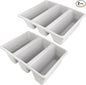 2Pcs Storage Shoe Tray Plastic Shoes Box Multifunctional Shoe Organizer Shelf Vertical Slipper Storage Tray Simple Shoe Rack for Entryway Living Room (Grey)